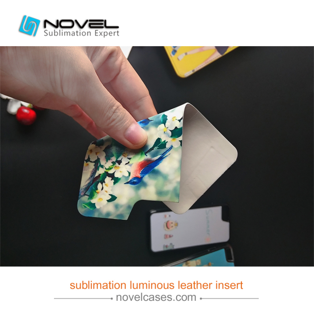 New!!!Sublimation Luminous Leather Insert For iPhone/Sam Popular Models