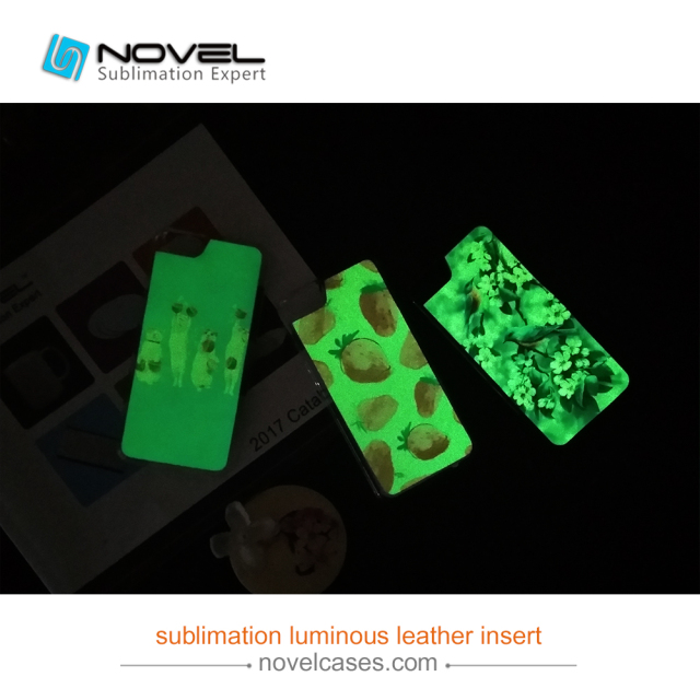 New!!!Sublimation Luminous Leather Insert For iPhone/Sam Popular Models