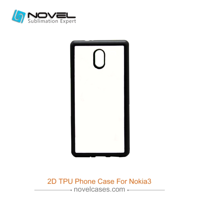 Sublimation Phone Case Blanks For Nokia 3,2D Rubber TPU Cell Phone Case