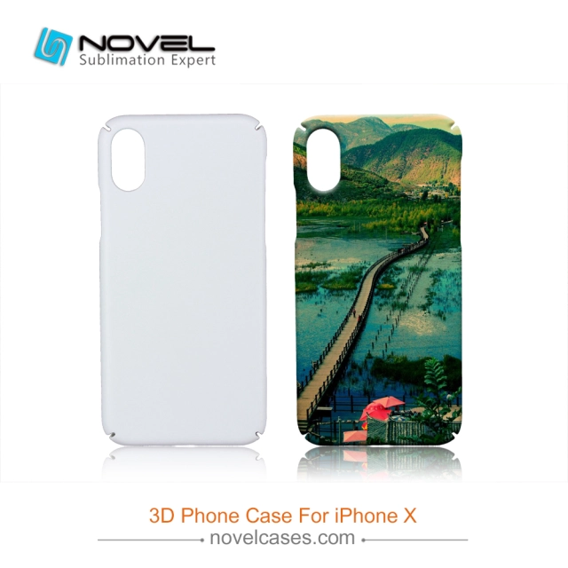 For iPhone X(10) New Style Sublimation 3D Phone Case With Full Edge