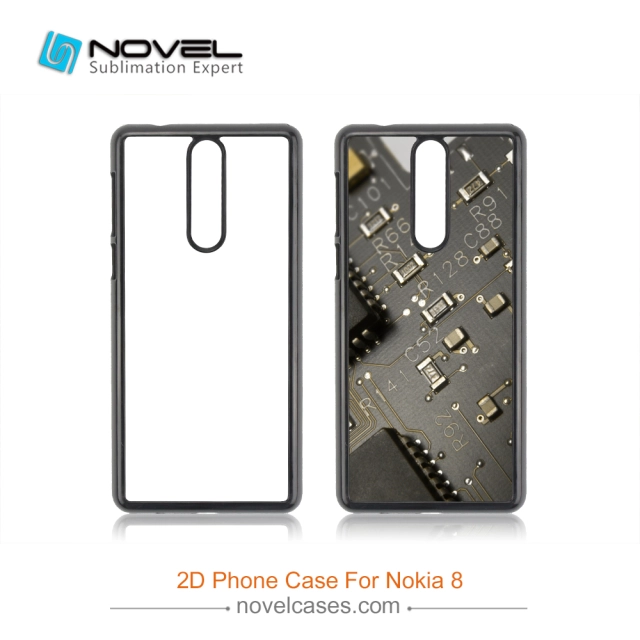 For New Arrival Nokia 8 Sublimation 2D Hard PC Cell Phone Cover Case