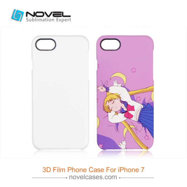 For iPhone 6/7/8,6+7+/8+ Sublimation 3D Film Phone Case With Black Camera Hole