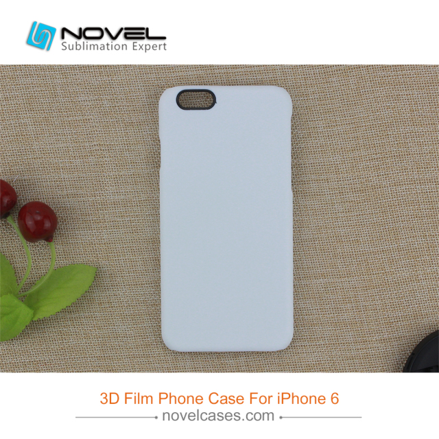 For iPhone 6/7/8,6+7+/8+ Sublimation 3D Film Phone Case With Black Camera Hole