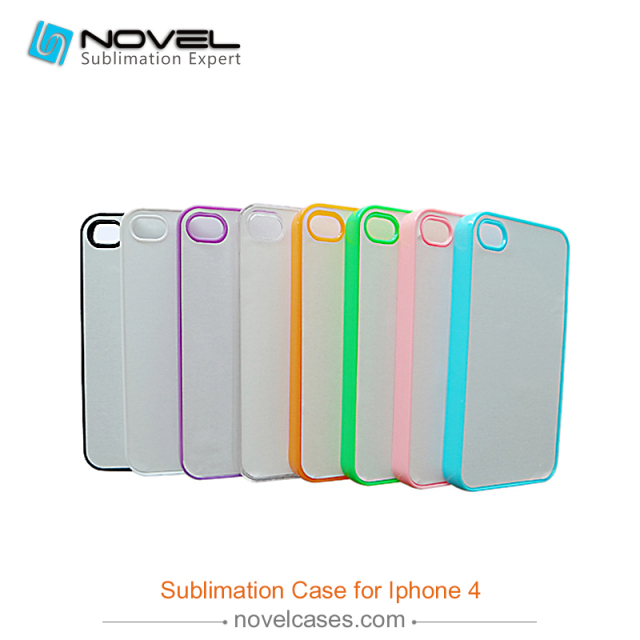 Clearance Sale For iPhone 4/4S Old Version Sublimation Blank 2D Plastic Colorful Phone Case