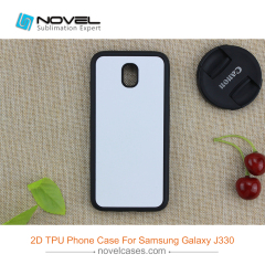 For Galaxy J3 2017 Europe Version(J330) Sublimation 2D Silicone Soft Phone Shell Back Cover