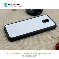 For Galaxy J3 2017 Europe Version(J330) Sublimation 2D Silicone Soft Phone Shell Back Cover