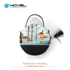 Popular Sublimation Blank Round Cosmetic Bag with Belt