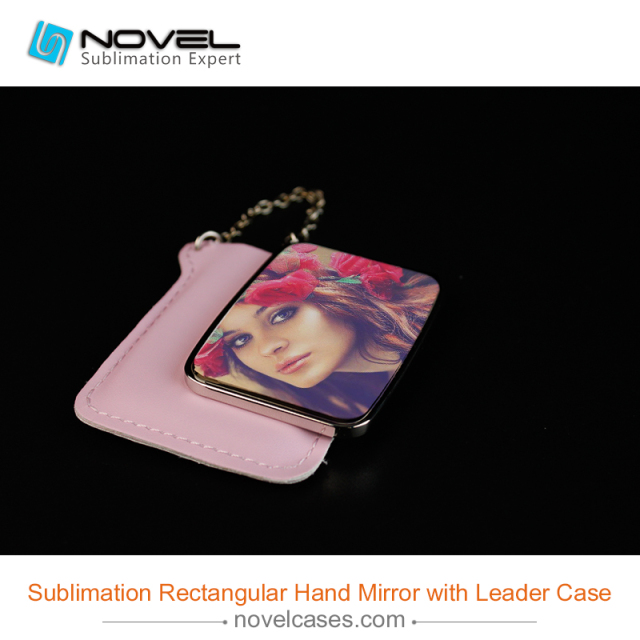 Popular Fashion Sublimation Blank Mirror With Leather Cover With 5 Shapes