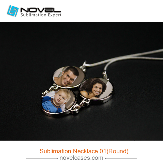 Popular Sublimation Blank Necklace--3pcs Round Shaped