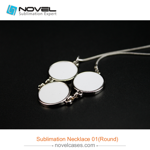 Popular Sublimation Blank Necklace--3pcs Round Shaped