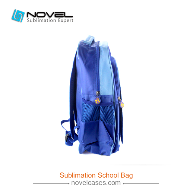 New!!!Sublimation Blank Kid Backpack Custom School Bag-Blue Big Size