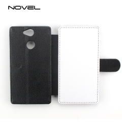 For Sony XA2 DIY Sublimation Blank Phone Wallet Flip Leather Case