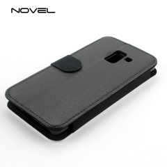 For Galaxy A8 2018 Sublimation PU Leather Blank Flip Phone Case