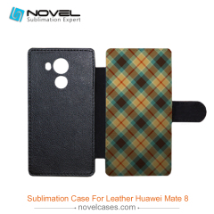 For Huawei Mate 8 Sublimation Blank PU Leather Phone Wallet Flip Case