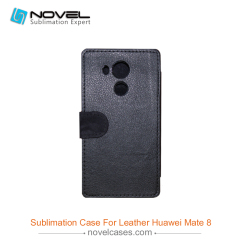 For Huawei Mate 8 Sublimation Blank PU Leather Phone Wallet Flip Case