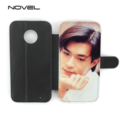 For Moto G6 Plus Design Sublimation Blank PU Leather Flip Mobile Phone Case