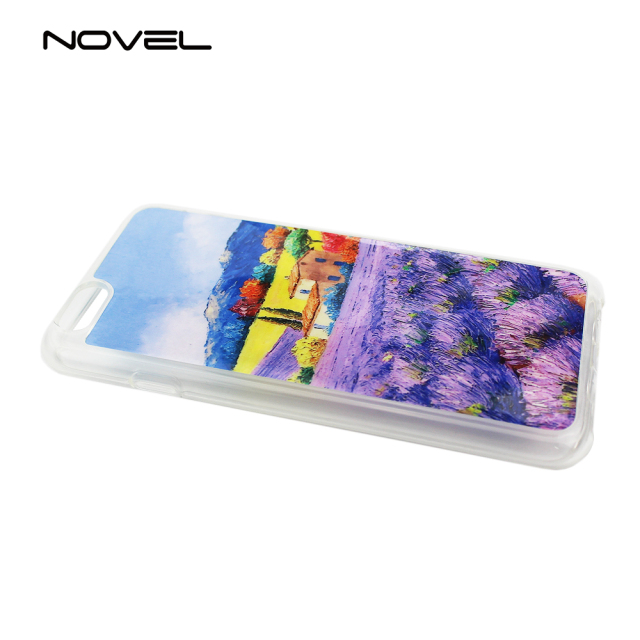 For iPhone 4/5/6/7/8/X/6+/7+/8+ Sublimation 2D Flexible Soft Rubber Phone Case With Printable Film Insert