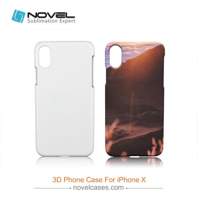 New!!! For iPhone XS 5.8&quot;/iPhone X(10) DIY Sublimation Blank 3D Plastic Cell Phone Case Cover