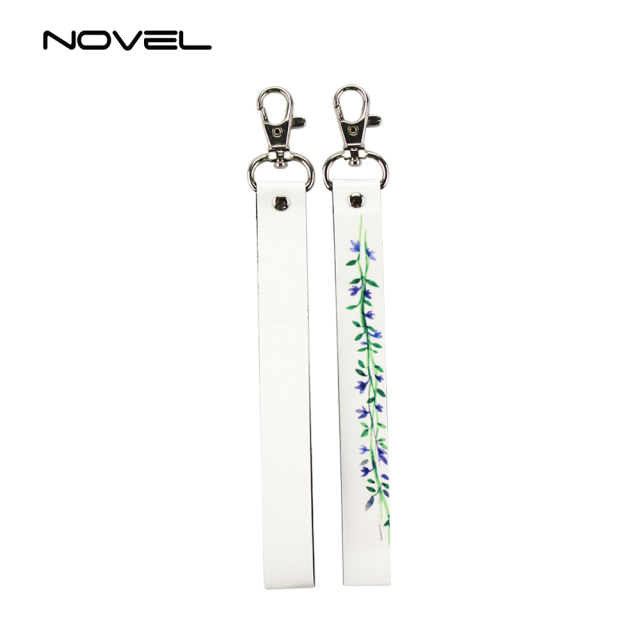 Sublimation Blank  PU Leather Strap Keychain