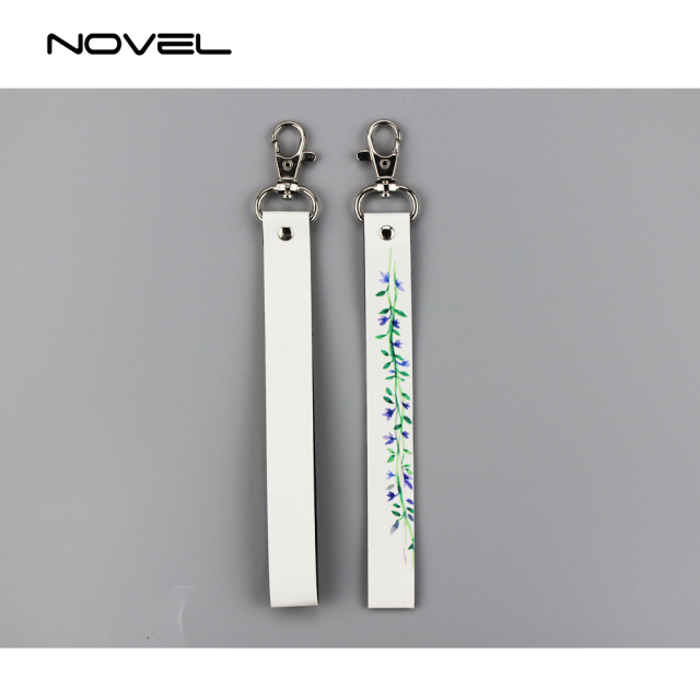 Sublimation Blank  PU Leather Strap Keychain