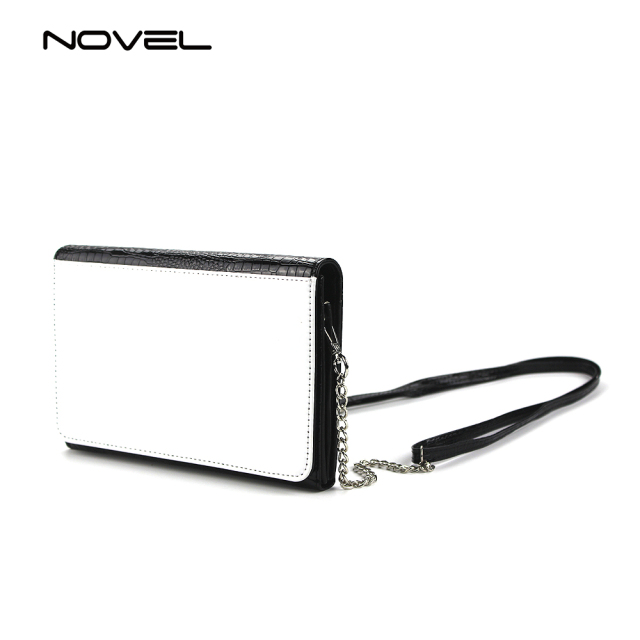 DIY Sublimation PU Crocodile Lady Leather Crossbody Bag with Shoulder Chain Strap