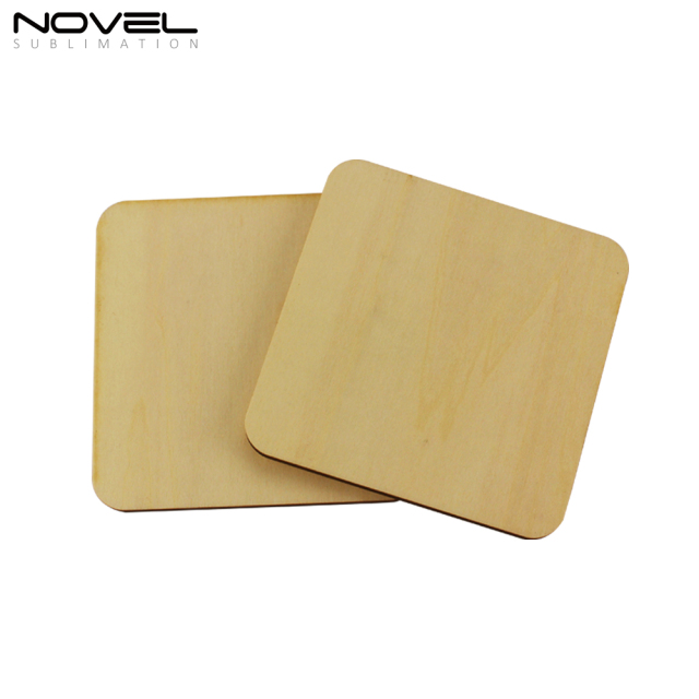 Custom Sublimation Blank Wood  Coaster Square Cup Mat