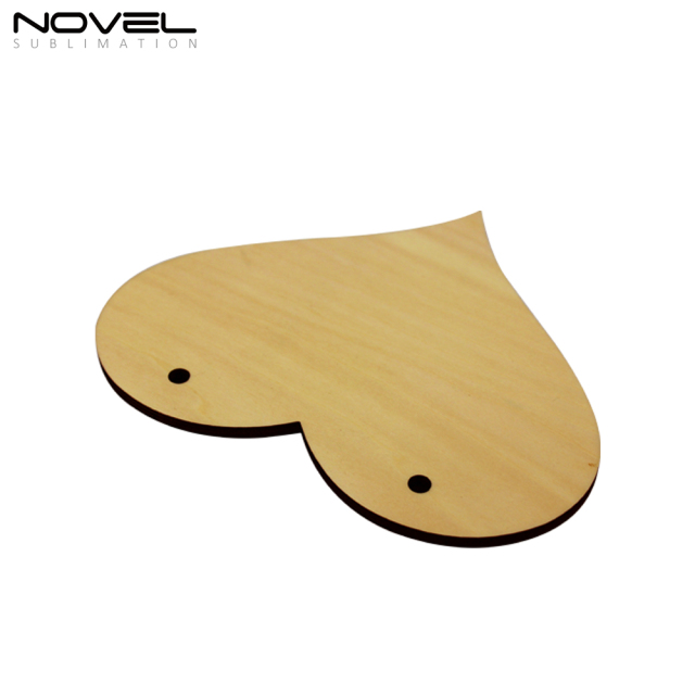 NEW!!!! Custom Blank Sublimation Natural Wood Door Hanging Door Plate-Heart Shape