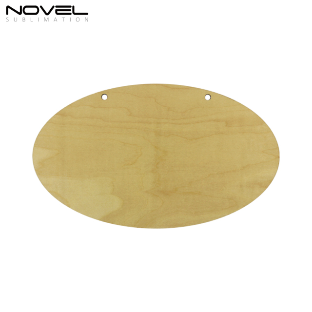 NEW!!!! Custom Sublimation Blank Natural Door Hanger Wall Hanging-Oval Shape