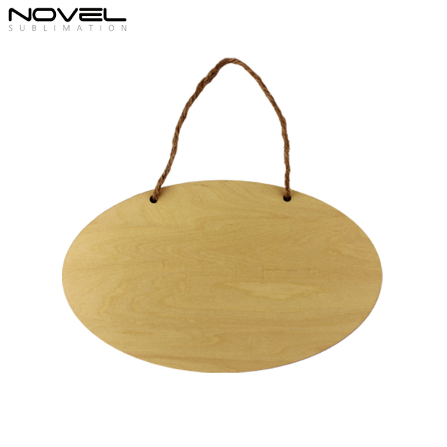 NEW!!!! Custom Sublimation Blank Natural Door Hanger Wall Hanging-Oval Shape