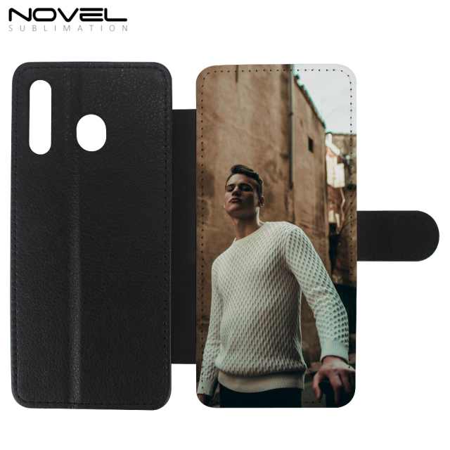 Custom Sublimation Blank PU Flip Wallet Phone Case For Galaxy M30