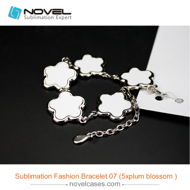 Fashionable Sublimation Bracelet, Blossom Shape With 5pcs