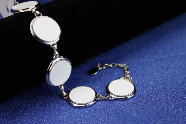 Fashionable Sublimation Blank Bracelet--5pcs Round Shaped