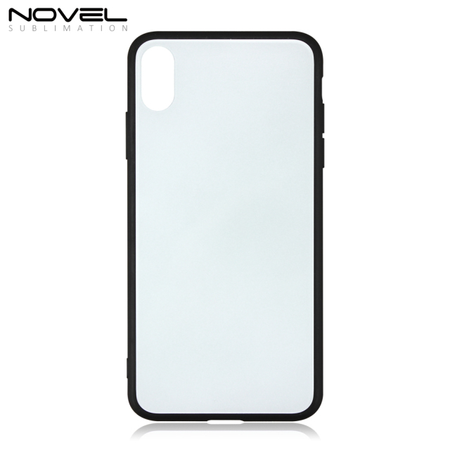 New Sublimation 2D TPU Phone Case With Tempered Glass Insert For iPhone XS Max