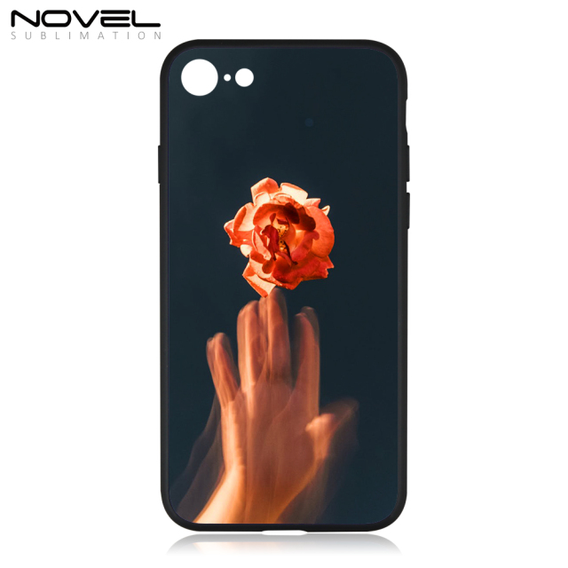 New TPU Glass Phone Case Sublimation 2D Phone Cover For iPhone 7/IP8
