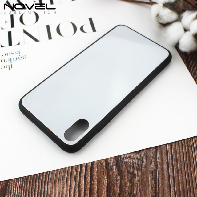 New Sublimation 2D TPU Phone Case With Tempered Glass Insert For iPhone XS Max