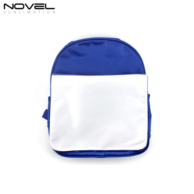 Polyester Sublimation School Bag Kid Backpack-Blue