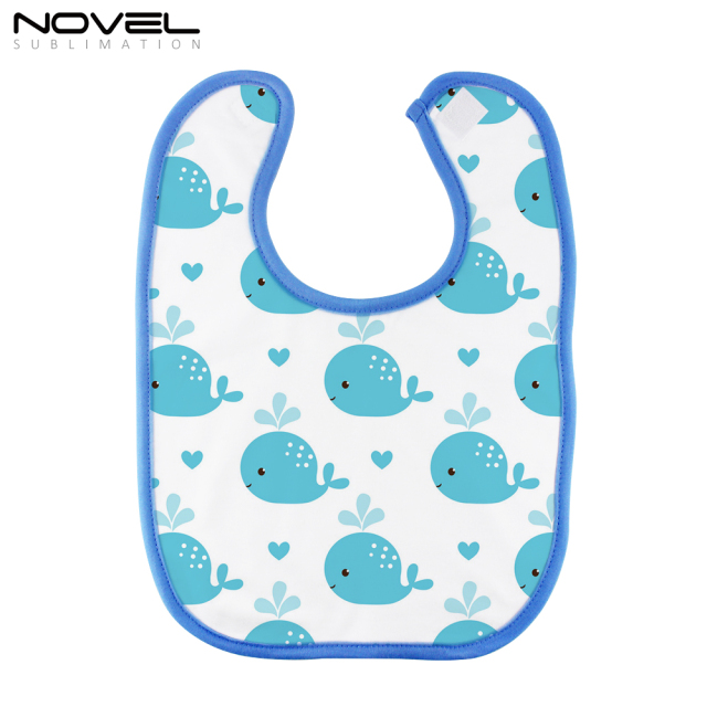 Sublimation Unisex Baby Bibs With Velcro Fastening