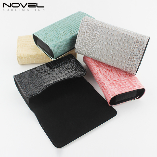 Crocodile Stylish Glasses Case Sublimation PU Leather Eyeglass Case