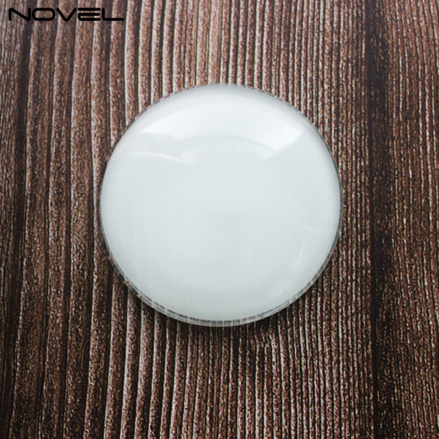 New Arrival Sublimation Blank Glass Crystal Fridge Magnets-Round