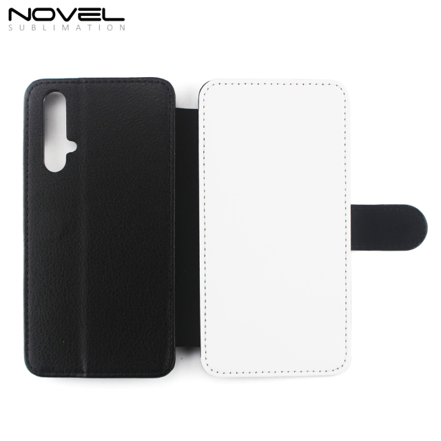 DIY Blank  Sublimation PU Flip Phone Wallet Case For Honor 20