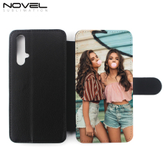 DIY Blank Sublimation PU Flip Phone Wallet Case For Honor 20