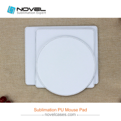 PU Mouse Pad Sublimation Blank Mouse Mat-Round