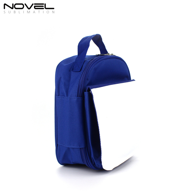 Custom Blank Polyester Kids Lunch Bag Blue