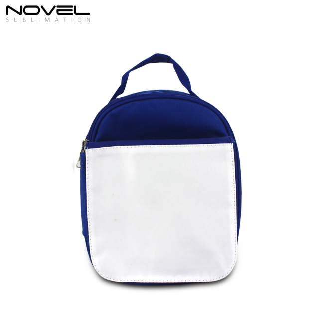 Custom Blank Polyester Kids Lunch Bag Blue