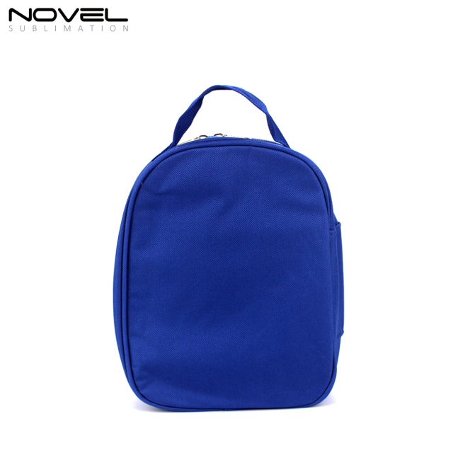Custom Blank Polyester Kids Lunch Bag Blue
