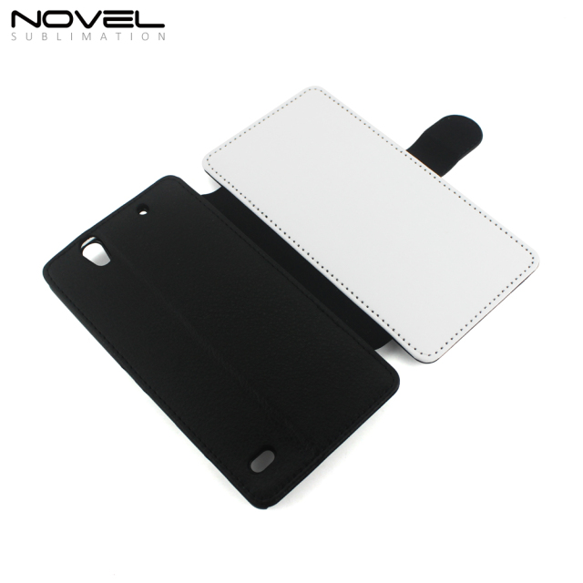 PU Leather Flip Phone Case Cover For Sony C4