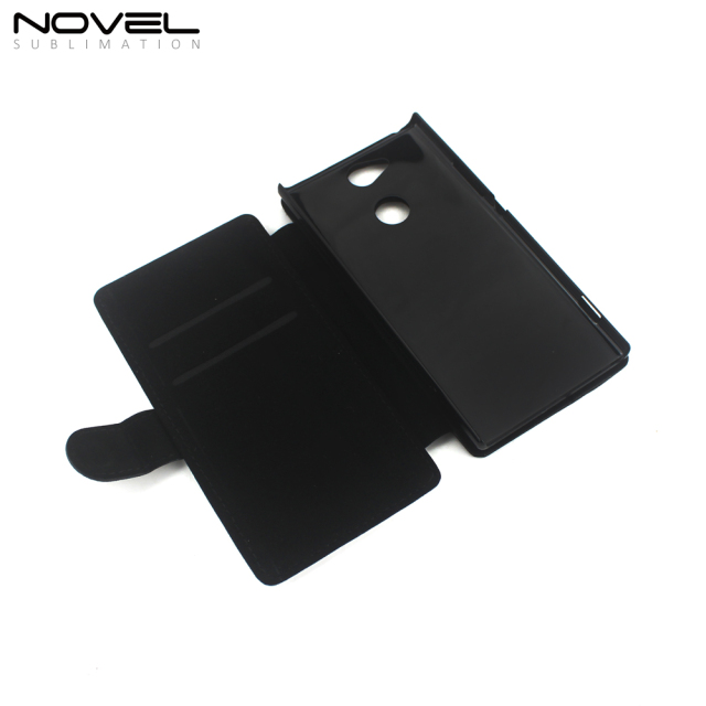 Custom PU Leather Flip Blank Phone Housing For Sony XA2
