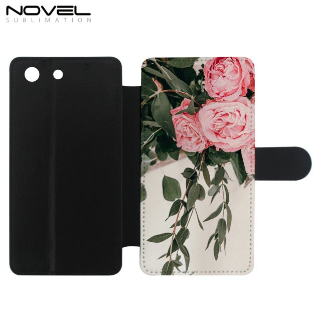DIY Sublimation Blank PU Flip Phone Cover For Sony M5