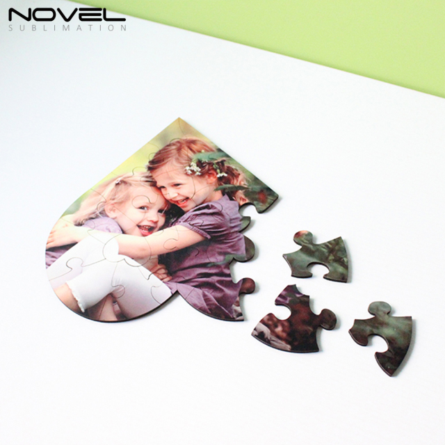 NSPZ-001 Sublimation Heart MDF Puzzle 23p