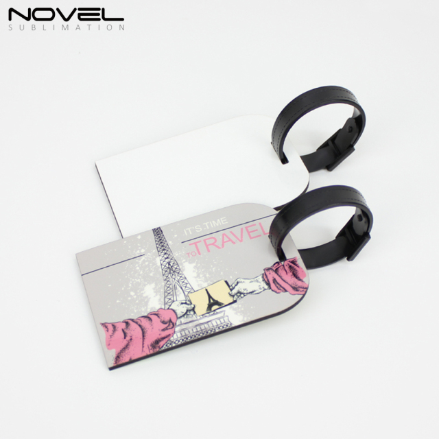 Double sided Printing MDF Luggage Tag NSX-004D